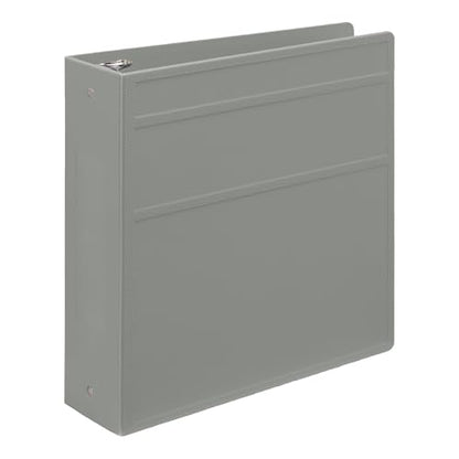 Carstens 3-Inch Heavy Duty 3-Ring Binder - Side Opening, Ash Gray, Durable Plastic, Precision No-Gap Rings, Waterproof Cover, No Pockets, Holds 400 US Letter Sheets, BPA-Free, Made in USA (1742-3R) - color: Gray, size: Case of 14