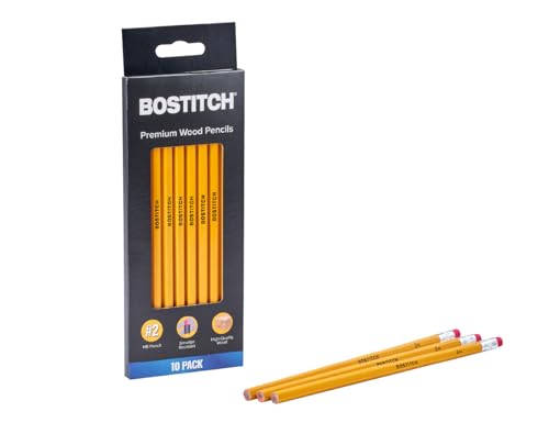Bostitch Premium #2 Pencils, Premium Wood, Unsharpened, HB Graphite, 10-Pack - size: 1 Count (Pack of 10)