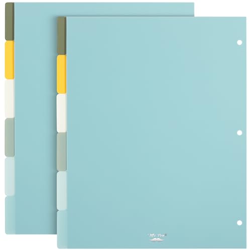 Mr. Pen- Dividers for 3 Ring Binder, 2 Sets, 6 Pack/Set, 12 pcs | Letter Size, Binder Dividers with Tabs for Student, Teacher, Office, Home Organizers - color: Earthlight, size: 2 Sets