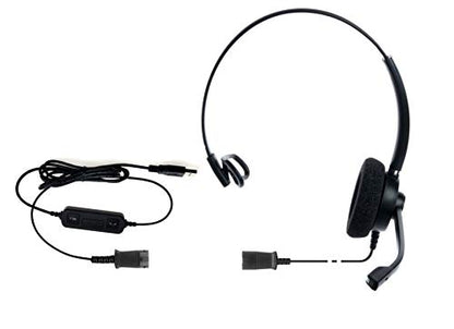IPD IPH-160 USB Headset with Noise Cancelling Microphone for Office and Call cengter- Compatible with Skype, Microsoft Teams, Cisco Jabber, Avaya One-X and Other Soft Phones - color: Foam Cushion, style: Monaural