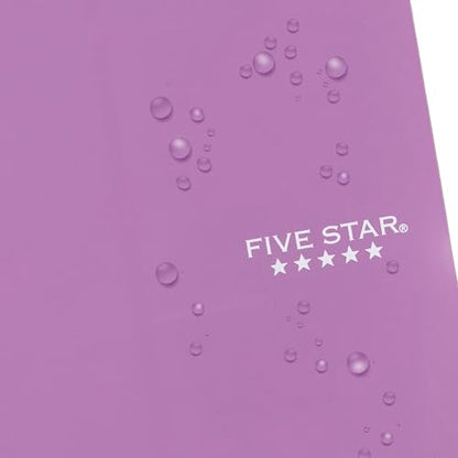 Five Star Spiral Notebook, 1 Subject, College Ruled Paper, 4-3/8" x 7", Personal Size, 80 Sheets, Fights Ink Bleed, Water Resistant Cover, Amethyst Purple (450048CF1-ECM) - color: Amethyst Purple