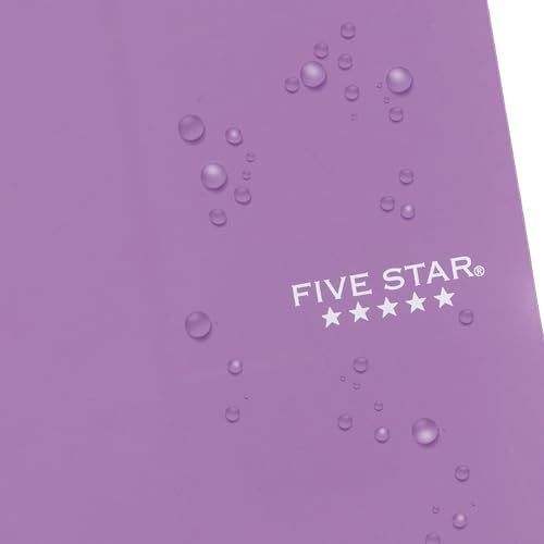 Five Star Spiral Notebook, 1 Subject, College Ruled Paper, 4-3/8" x 7", Personal Size, 80 Sheets, Fights Ink Bleed, Water Resistant Cover, Amethyst Purple (450048CF1-ECM)