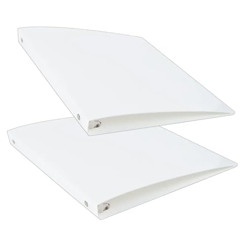 JAM PAPER Plastic 0.5 inch Binders - White 3 Ring Binders - 2/Pack - color: White, size: 0.5 inch (Pack of 2)