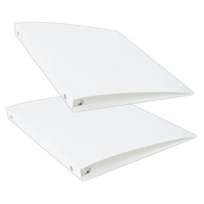 JAM PAPER Plastic 0.5 inch Binders - White 3 Ring Binders - 2/Pack - color: White, size: 0.5 inch (Pack of 2)