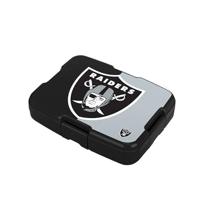 FOCO NFL Unisex-Adult Officially Licensed 2-Tone Big Logo Team Color Football Leak Proof 5 Compartment Bento Lunch Box - Las Vegas Raiders - color: Las Vegas Raiders