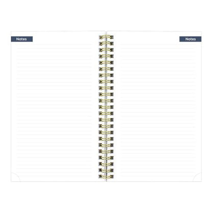 Blueline® Essential Academic Weekly/Monthly Planner, 13 Months, July 2025 to July 2026, Gold Twin-Wire Binding, Poly Cover, 8" x 5", Botanical Design, Yellow (CA114PM.01-26)
