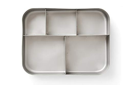 Bits Kits Stainless Steel Bento Box Lunch and Snack Container, 5 Sections | For Kids & Adults | Easily Fits In Lunchboxes | Durable Stainless Steel | Dishwasher Safe | Divides Meal & Snacks | On The Go - style: Lunch Box, 5 Sections