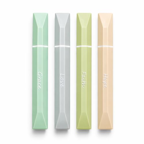 Sixhaven Bible Highlighters Gift Box Set, No Bleed - Sage - Pastel Highlighters for Bible Study, Set of 4 Chisel Tip Markers, Christian Journaling Supplies, Gift for Women & Men - color: Sage