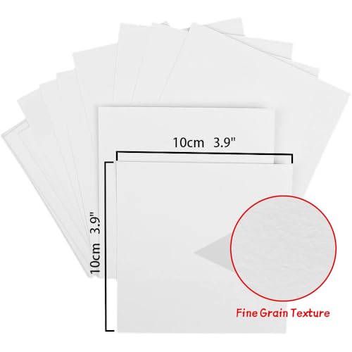 Watercolor Paper Sketchbook,3.9x3.9 Inch Mini Mixed Media Notebook,140lb/300gsmTearable Artist Paper,20 Sheets Small Travel Drawing Journal for Adults,Painting,Watercolors,Art Supplies,White - color: 1-3.9x3.9 inch-300gsm-fine white