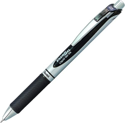 Pentel Energel 0.3mm Extra Fine Point Rtx Retractable Needle Tip Pen - 6 Black & 6 Blue - pack of 12