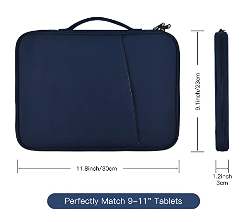9-11 Inch Tablet Sleeve Bag for iPad Pro 11 M5 M4/Air 11 M2 M3 M4,Samsung Galaxy Tab A9+ S11 S9/S8 Ultra 11"/A8/S7/A7/S6 Lite 10.4"/S5e,iPad Air 5 4 10.9"/Air 2 9.7"/iPad 9 8 10.2" Pouches Case-Blue - color: Blue, size: 9-11 Inch