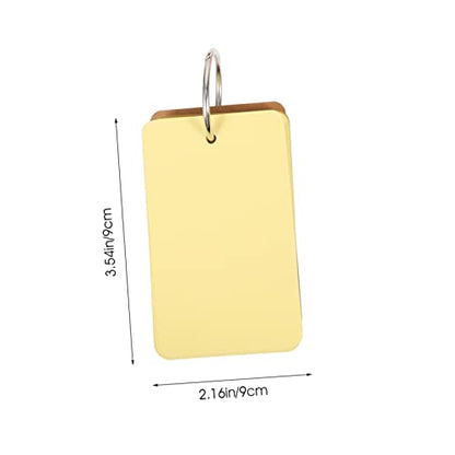 5PCS Blank Flash Cards for DIY Memory and Writing Portable Index Cards Binder Rings Creative Classroom Essentials for Teachers and Students