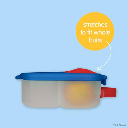 b.box Superman Mini Lunch Box Kids | 4.25 Cup Leak Proof Bento Box for Kids Ages 3+ | 3 Compartment Snack Containers, School Lunch Container, Dishwasher Safe, BPA-Free, PFAS-Free - color: Superman, size: 1-pack