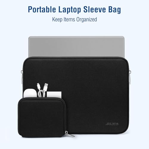 MOSISO Laptop Case 12.3 inch, 11.6-12.3 inch Laptop Sleeve Bag Compatible with MacBook Air 11.6, Acer HP Dell Lenovo Samsung ASUS, Surface Pro, Neoprene Computer Sleeve Bag with Small Case, Black - color: Black, size: 12.3 inch