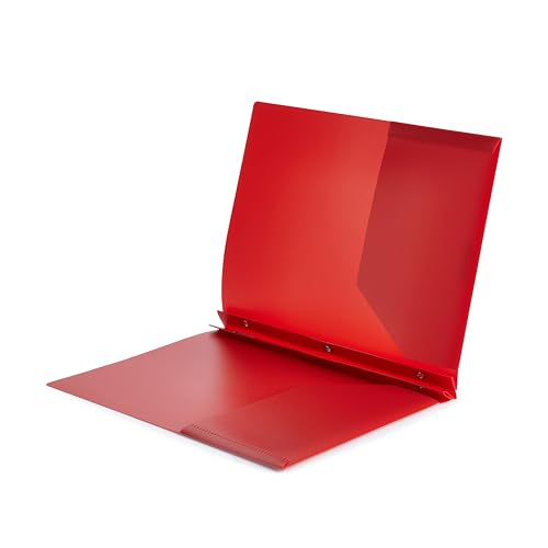 Amazon Basics Heavy Duty Plastic Folders with 2 Pockets for Letter Size Paper, Red and Blue, 2-Pack - size: 2-Pack, style: 2 Pockets