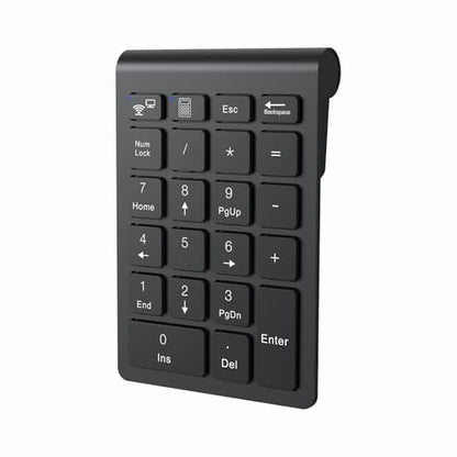 cimetech BT Number Pad, Wireless Numeric Keypad Numpad, 22 Keys Portable Mini Financial Accounting Keyboard for Laptop Notebook, Desktop, Surface Pro, PC - color: BT-Black