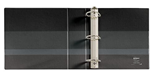 Avery Durable 3 Ring Binder, 3" One Touch EZD Rings, Label Holder, 1 Black Binder (07701) - color: Black, size: 3 Inch