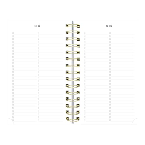 Blueline® Essential Academic Daily/Monthly Planner, August 2026 to July 2027, Gold Twin-Wire Binding, Poly Cover, 8" x 5", Nautical Design, Shells (CA214PH.03) - color: Shells