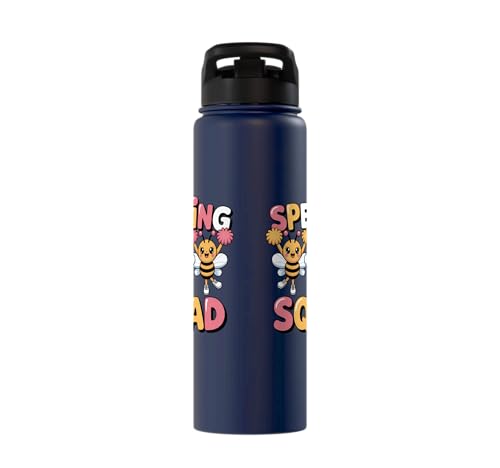 Spelling Squad Teacher Student Coach Classroom Stainless Steel Insulated Water Bottle - color: Navy Blue