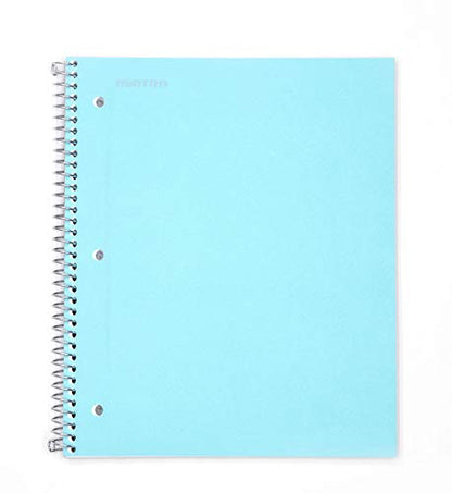 Mintra Office Durable Spiral Notebooks, 1 Subject, (Teal, College Ruled 3 Pack) - 100 Sheets, Poly Pocket, Moisture Resistant Cover, Strong Chipboard back, For School, Office, Business - color: Teal, size: College Ruled 3pk