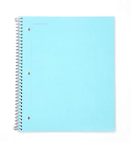 Mintra Office Durable Spiral Notebooks, 1 Subject, (Teal, 4x4 Graph 1pk), 100 Sheets, Poly Pocket, Moisture Resistant Cover, School, Office, Business, Professional - color: Teal, size: 4x4 Graph 1pk