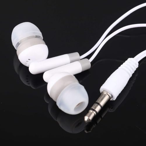 Bulk Earbud Headphones 50 Pack for Kids School Classroom, Wholeslae Wired Durable Class Set Earphones for Students Children Toddler Teens Boys Girls and Adult (Mixed Colors, 50pcs)