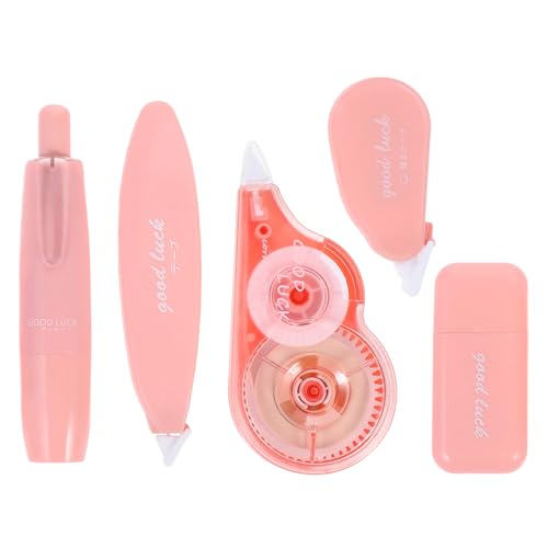 Homoyoyo Correction Tape Set with Silent Roller Multi-function 5pcs Instant Correction Plastic Tape Dispenser, Resistant to Breaking, for Office, School, Libraries, and Business Trips