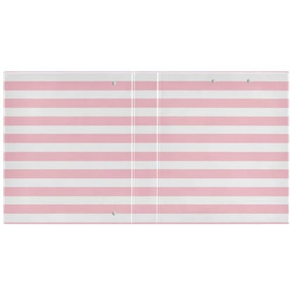 3 Ring Binder 1.5 Inch Binders Pink and White Striped Binder Organizer Fashion View Binder with 2 Pockets for Home Office Supplies - color: Pink and White Striped