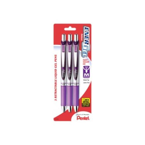 Pentel 756260 EnerGel RTX Retractable Gel Pens Medium - color: Violet