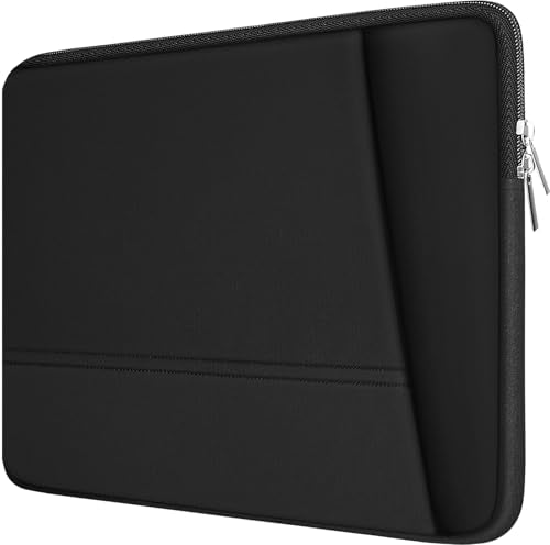TEDNETGO Laptop Sleeve 15.6 inch, Upgrade Sturdy Portable Monitor Computer Laptop Case, Carrying Sleeve Bag Briefcase Bag 15.6'' with Pockets for MacBook PC Mac HP Lenovo Dell Asus Xbox Switch, Black - color: Black, size: 15.6 Inch