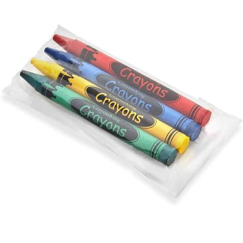CrayonKing 600 Bulk Crayons, 150 Individually Wrapped 4-Packs | Non-Toxic, Perfect for Restaurants, Perfect for Classrooms, Perfect for Parties, Goodie Bag Fillers, 4 Assorted Colors - style: 150 Packs of 4-Packs in Cello (600 Ct)