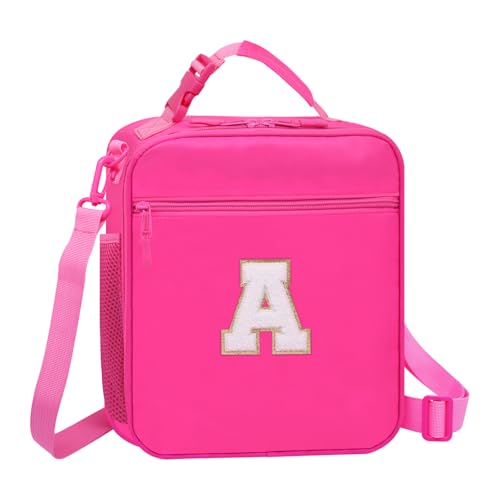 Lunch Bag Toe Insulated Lunch Box for Kids Girls Women Adult Teen School Work Travel Meal Food Containers Picnic Cooler,Lunch Purse Bag with Handheld Shoulder Strap Water Bottle Holder Pink A - color: 05-Pink A