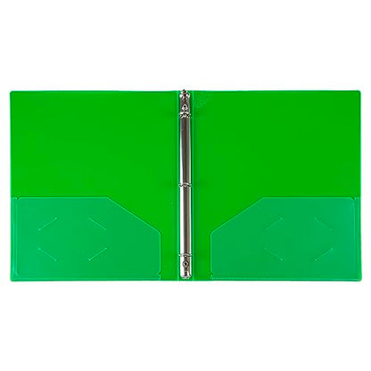 JAM PAPER Plastic 0.5 inch Binder - Green 3 Ring Binder - Sold Individually - color: Green, size: 0.5 inch