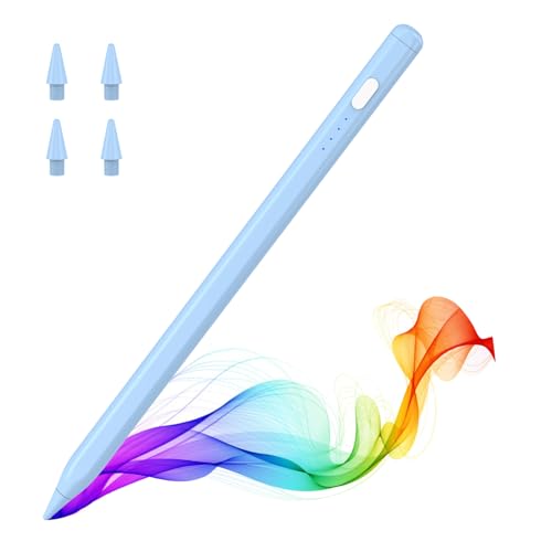 MoKo Pencil for iPad (A16) 11th 10th Gen, Stylus Pen for 2018-2026 Apple iPad 11/10/9/8/7/6/A16, Mini 7/6/5, Air M3/M2 11"/13"/5/4/3, Pro M4 13"/12.9"/11" Tilt Sensitivity, USB-C Fast Charging, Blue - color: Blue