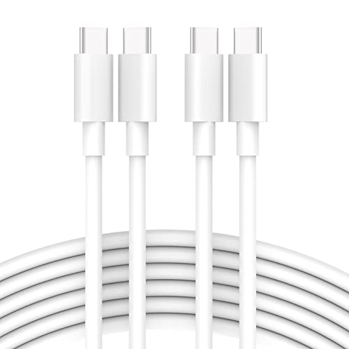 2 Pack 6.6ft 100W USB C to USB C Cable for MacBook Pro MacBook Air Charger, iPad Pro 12.9 11, iPad Air 5 4, Mini 6, iPhone 15 Pro Max Plus, Samsung Galaxy, USBC Type C PPS Super Fast Charging Cord - size: 6.6ft