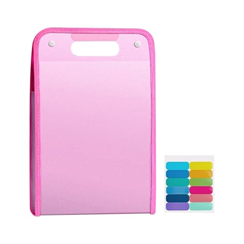 File Folder, Accordion File Organizer 13 Pockets with Labels, Portable Document Receipt Organizer for A4 Files, Waterproof Expanding Files Folder for Schoolbag Office School Supplies, Back to School - color: B