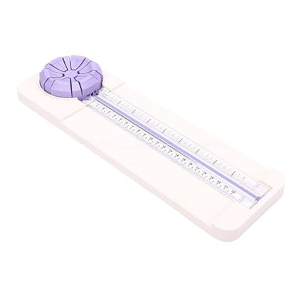 Hyuduo 6 in 1 Paper Cutter, Portable Trimmer with Straight Dotted Curved Creased Deckle Wavy Lines for 22cm Wide 220gsm Paper, Photo Card, for Scrapbooking Card Making Office Classroom
