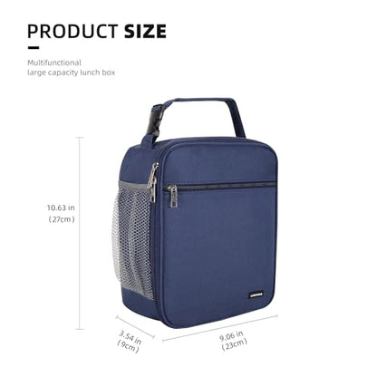 Lovoeo Lunch box Lunch bag for men women Insulated Lunchbox Lunch bags for Work Picnic Travel (Navy blue) - color: Navy Blue