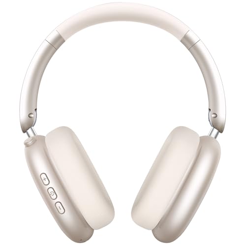 Wentronic Y01 Wireless Noise Canceling Headphones Bluetooth 5.3 Over Ear Headphones with Microphone, Hi-Res Audio, 48H Playtime, Foldable Comfortable Earpads,Compatible with iOS,Android,PC, Starlight - color: Starlight