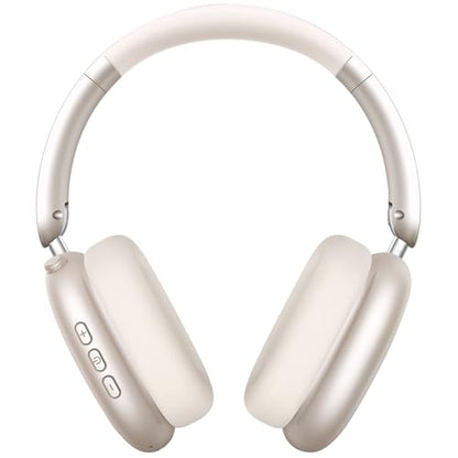 Wentronic Y01 Wireless Noise Canceling Headphones Bluetooth 5.3 Over Ear Headphones with Microphone, Hi-Res Audio, 48H Playtime, Foldable Comfortable Earpads,Compatible with iOS,Android,PC, Starlight - color: Starlight