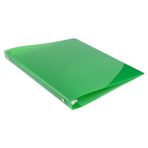 JAM PAPER Plastic 0.5 inch Binder - Green 3 Ring Binder - Sold Individually - color: Green, size: 0.5 inch