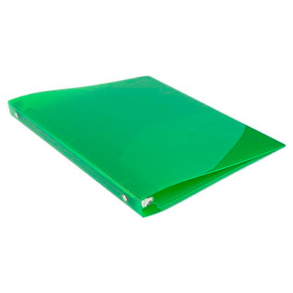 JAM PAPER Plastic 0.5 inch Binder - Green 3 Ring Binder - Sold Individually - color: Green, size: 0.5 inch