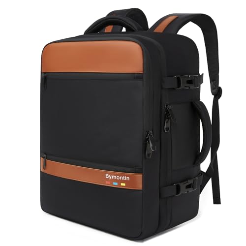 Travel Laptop Backpack, Carry On Backpack for Work & Business Trips, 180° Opening Travel Bag with Laptop Compartment, Commuter Backpack for Men & Women (Black, 25L) - color: Black, size: L (7x11x16.8")