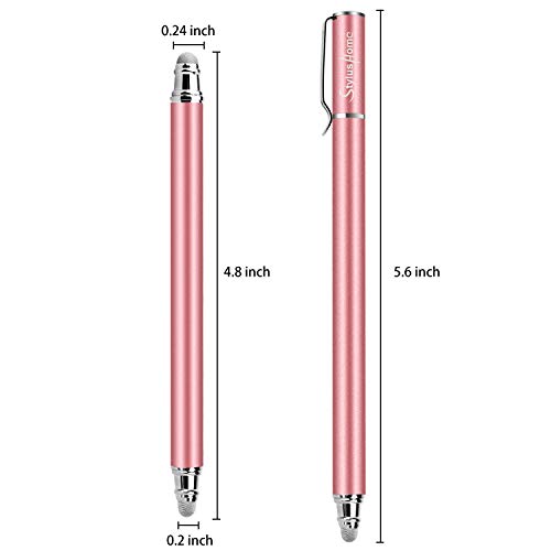 StylusHome Stylus Pens for Touch Screens(6 Pcs),Sensitivity 2 in 1 Fiber Tips Capacitive Stylus with 12 Extra Replaceable Tips for iPad iPhone Tablets Samsung Galaxy All Universal Touch Screen Devices