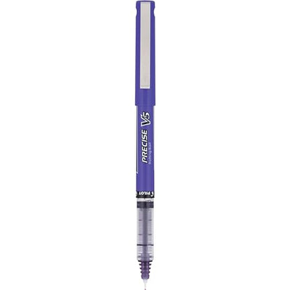 Pilot Precise V5 Rollerball Pens, Extra Fine Point 0.5 mm Purple Pens, Purple, Pack of 12 - Ideal for School, Journaling & Office Writing - color: Purple, size: 12 Count (Pack of 1)