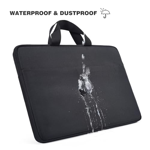 17 Inch Laptop Sleeve Carrying Case for HP 17 17.3" Laptop, HP Envy 17 17t 17m 17.3, Pavilion 17, ASUS Vivobook 17, LG Gram 17, MSI 17.3 inch Case Bag, Black - size: 17-17.3 Inch