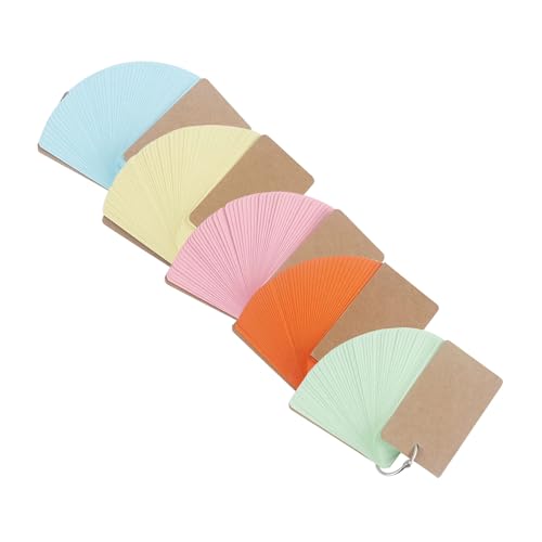 5pcs Diy Flashcards Flash Cards for Studying Blank Writing Cards Flashcards Binder Ring