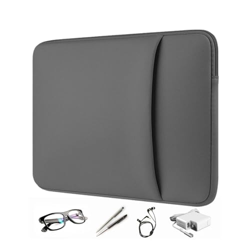laptopCase - laptopShoulder Sleeve, Waterproof Laptops Tote | Multifunctional Computer Storage Organizer, Zipper Tablet Holder, laptopProtective Bag with Extra Pocket - color: Gray