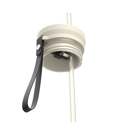 Contigo SnapSeal 709.8ml(24온스) 스테인리스 스틸 진공 단열 물병, 누출 방지 자동 닫힘 뚜껑, 휴대용 스트랩 및 재사용 가능한 빨대, BPA 프리 및 납 프리, 식기세척기 사용 가능 - color: 오트밀크 샴페인, size: 24온스