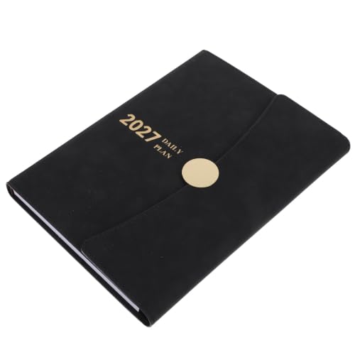 Lurrose 2027 A5 Academic Planner Weekly Monthly Schedule Organizer with Multi-purpose Layout in Faux Leather Cover Portable Calendar Notebook for Professionals and Students